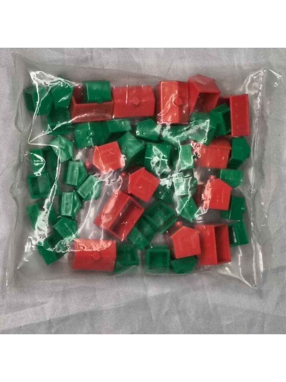 Monopoly Houses & Hotels Sealed Complete Set New Red Green Plastic Replacements
